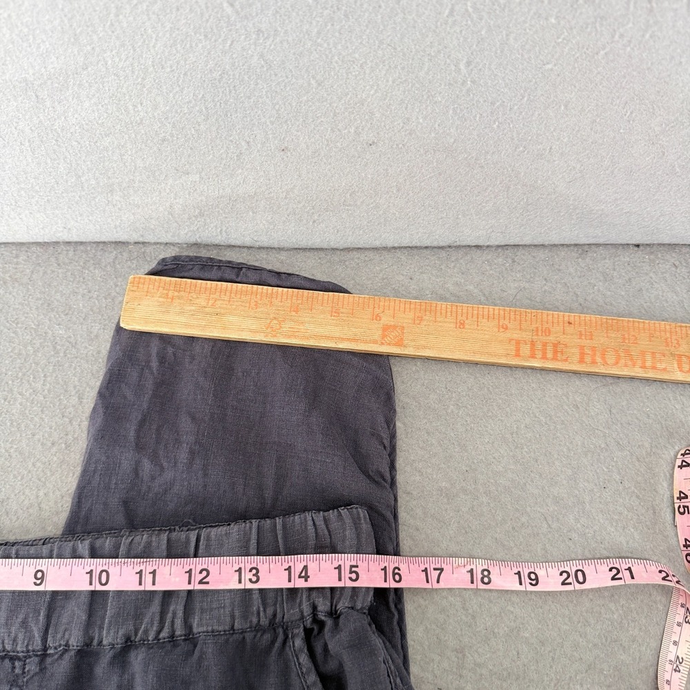 Caslon Pants Women S 100% Linen Jogger Lagenlook Coastal Beachy Minimalist Capri - Picture 4 of 11